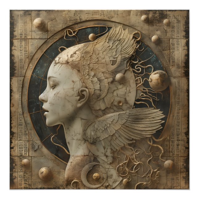 Celestial Harmony - Steampunk Angelic Fotodruck (Vorne)