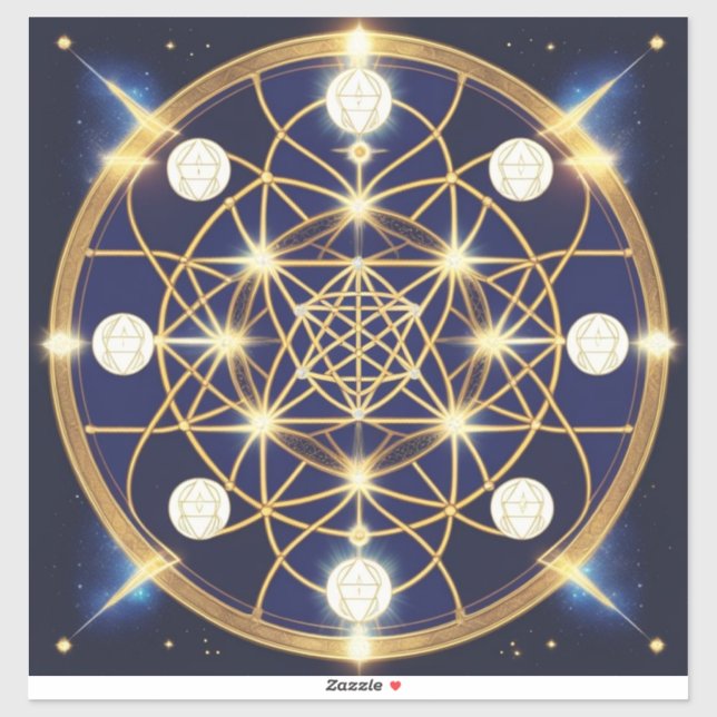 Celestial Harmony – The Light Within the Grid Aufkleber (Blatt)