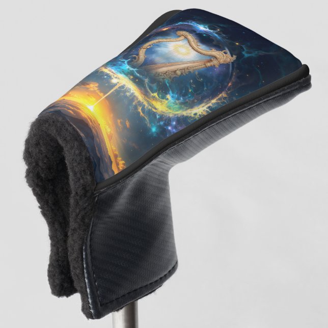 Celestial Harp of the Moonbound Skies.  Golf Headcover (3/4 Vorderseite)