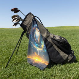 Celestial Harp of the Moonbound Skies.  Golfhandtuch