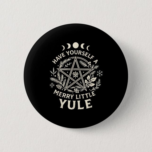 Celestial Have Yourself A Merry Little Solstice Yu Button (Vorderseite)