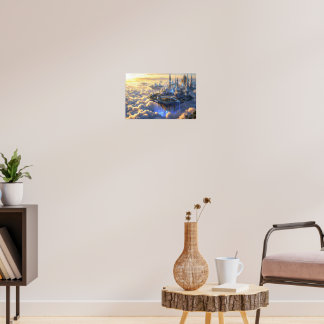 Celestial Haven: The Floating Citadel Poster