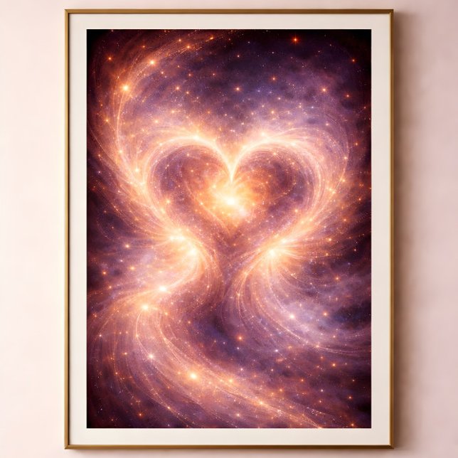 Celestial Heart – Abstract Cosmic Love Art Poster (Von Creator hochgeladen)