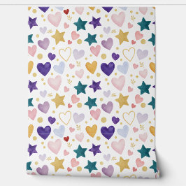 Celestial Hearts & Stars Tapete