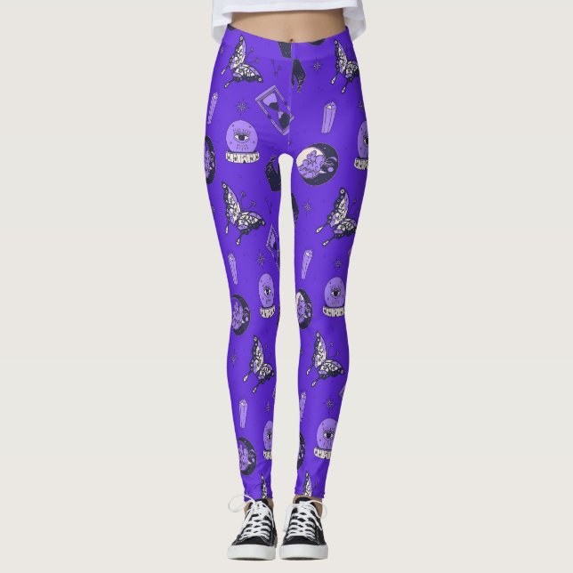 Celestial Hexe Halloween Leggings (Vorderseite)