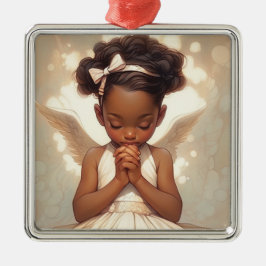 Celestial Holiday Wonder Black Angel Ornament Aus Metall