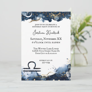 Celestial Horoscope Libra Geburtstag Einladung