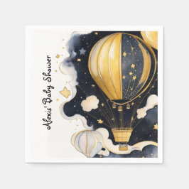 Celestial Hot Air Ballon Babydusche Serviette