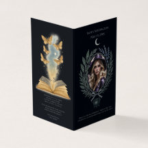 Celestial Indigo Pagan Witch Beerdigung Programm