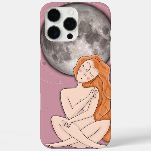 Celestial iPhone Case - Handgezeichnete Illustrati (Rückseite)