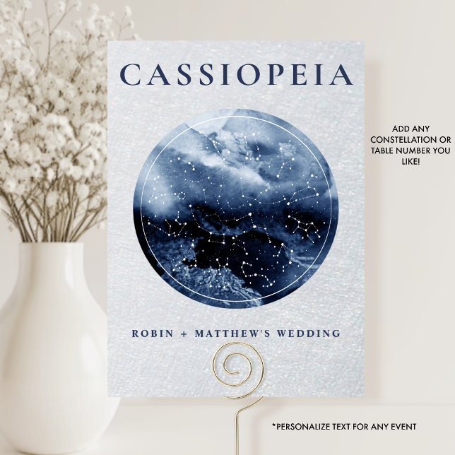 Celestial, jede Konstellation Blau und Silber Tischnummer (Von Creator hochgeladen)