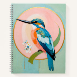 Celestial Kingfisher: A Study in Azure and Gold Notizbuch