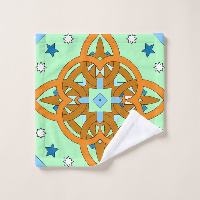 Celestial Knot Art Prints | Unique Star Patterns Waschlappen (Waschlappen)