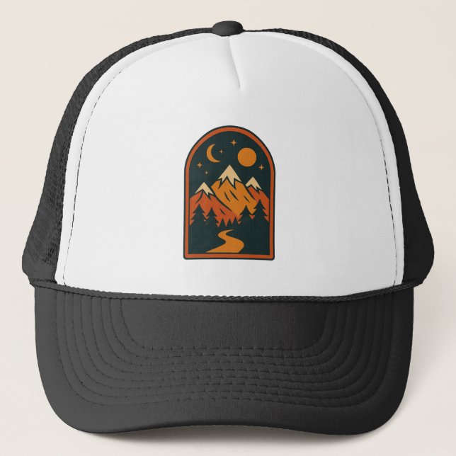 Celestial Landscape Trucker Hat Truckerkappe (Vorderseite)