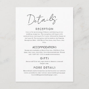 Celestial Large Wedding Enclosure Card Begleitkarte