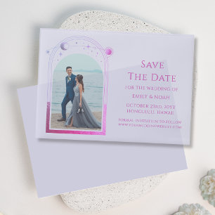 Celestial Lavender Pink Foto Save the Date
