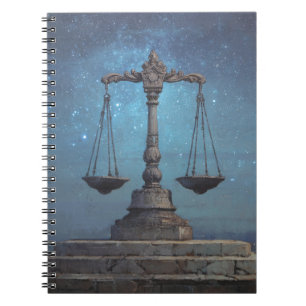 Celestial Libra Scales Notebook Notizblock