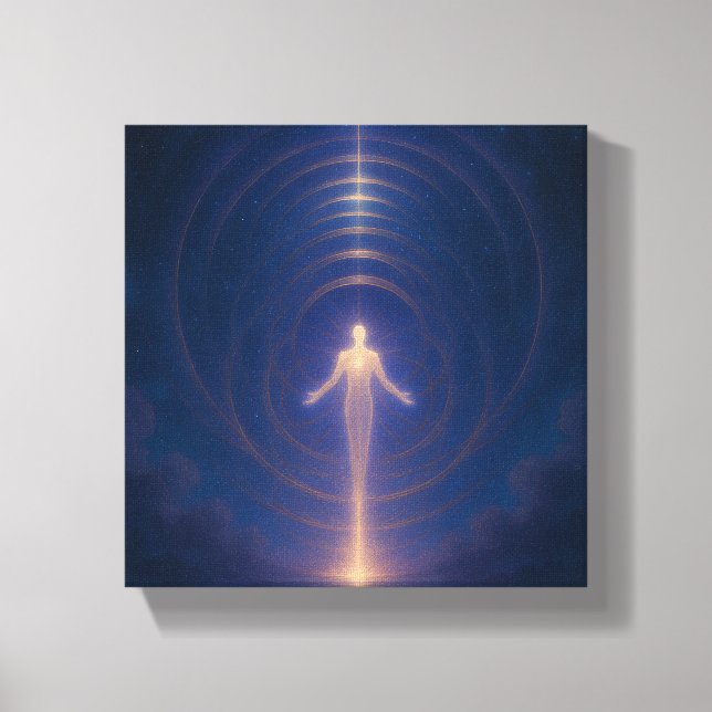 Celestial Light Being Wall Art Leinwanddruck (Vorderseite)