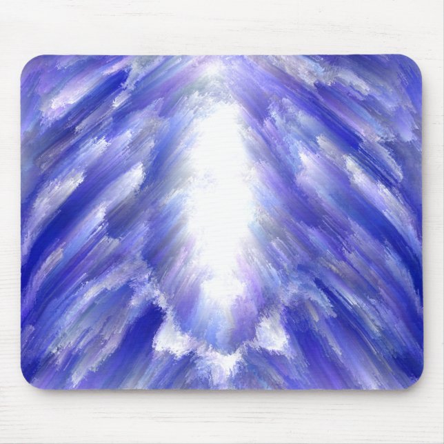 Celestial Light Burst Abstrakte Kunst drucken Mousepad (Vorne)