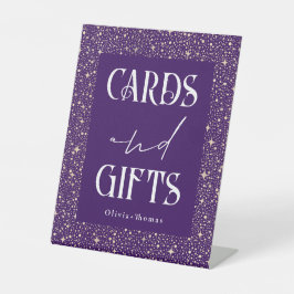 Celestial Lila Card and Gifts Wedding Sockelschild
