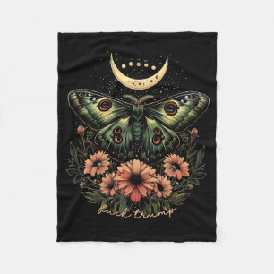 Celestial Luna Moth Subtle Anti Trump Fleecedecke