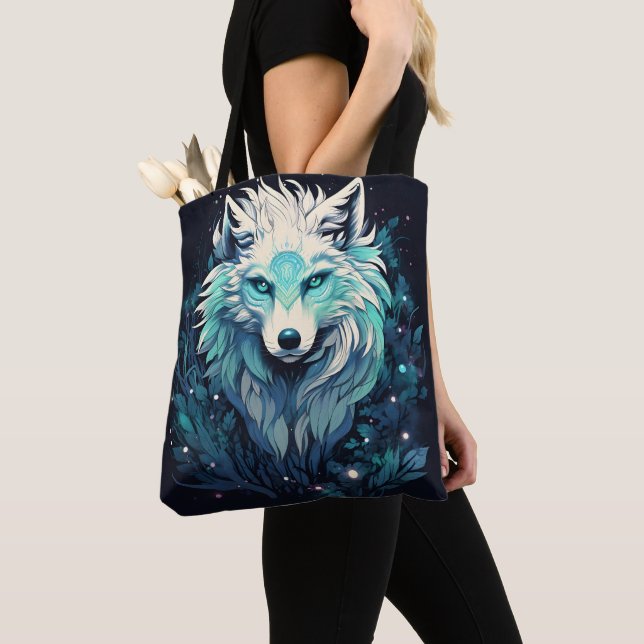 Celestial Lunar Wild Wolf Tasche (Von Nahem)
