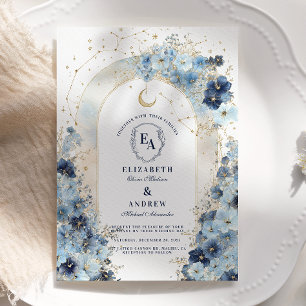 Celestial Luxe Boho Celebration Wedding Einladung