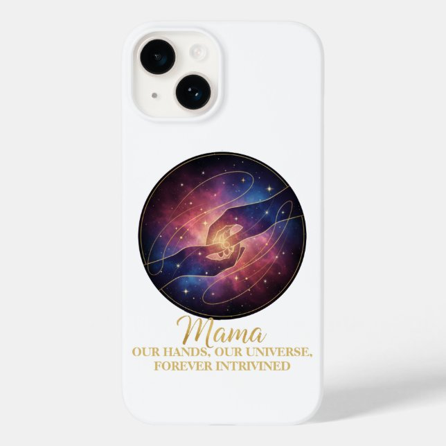 Celestial Mama Hands Galaxy Universe Case-Mate iPhone 14 Hülle (Rückseite)