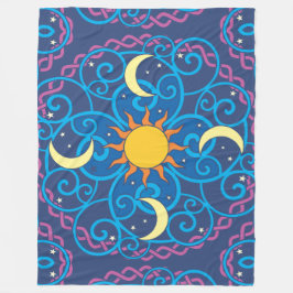 Celestial Mandala Fleece Blanket