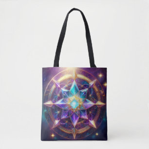 Celestial Mandala - Radiant Star Crystal Artwork Tasche