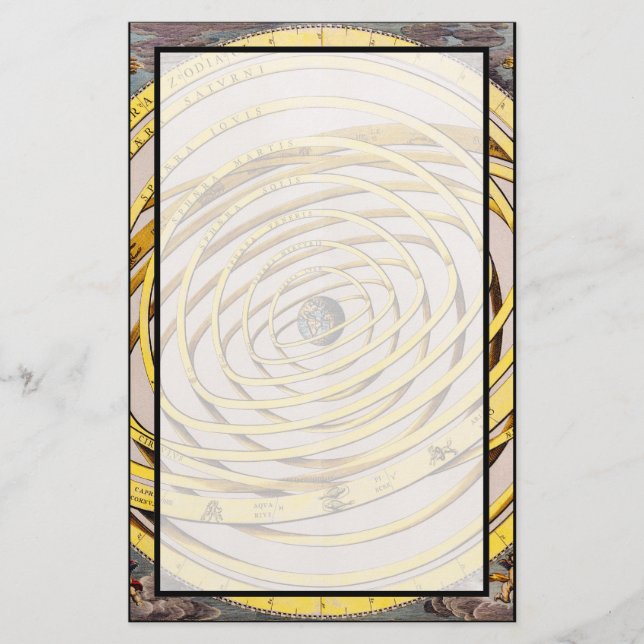 Celestial Map Andres Celarius Stationery Briefpapier (Vorderseite)