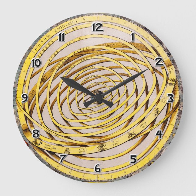 Celestial Map Andres Celarius Wall Clock Große Wanduhr (Vorderseite)