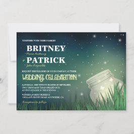 Celestial Mason Jar Firefly Einladungen für Hochze