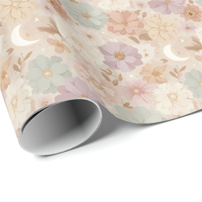 Celestial Meadow Floral Geschenkpapier (Rolleneckpunkt)