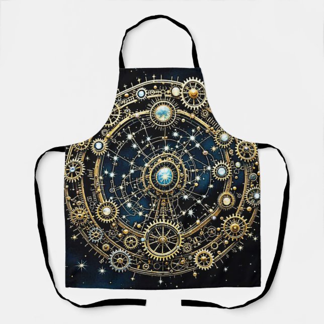 Celestial Mechanism Kosmische Kunst Schürze (Vorderseite)