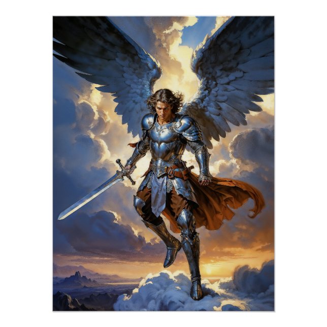 Celestial Might Archangel Michael Poster (Vorderseite)