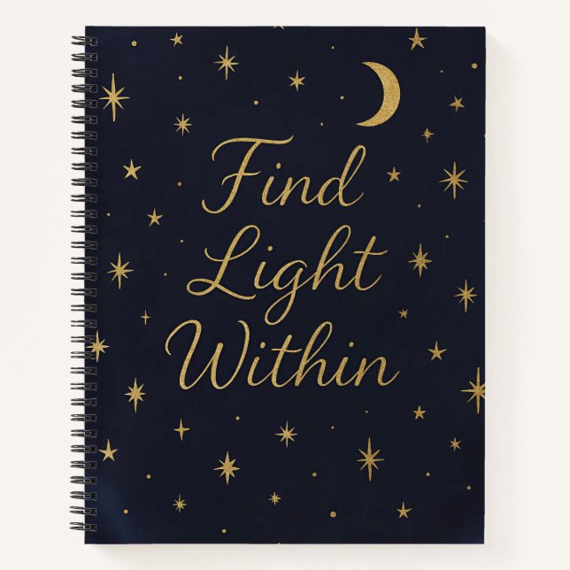 Celestial Minimalistisch Journal - Elegante Sterne Notizbuch (Vorderseite)