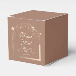 Celestial Mocha Gold Sun Moon Stars 30. Geschenkschachtel