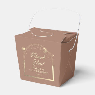 Celestial Mocha Gold Sun Moon Stars 30. Geschenkschachtel
