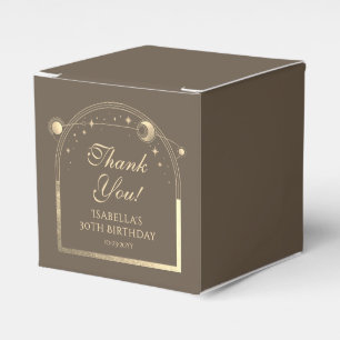 Celestial Mocha Gold Sun Moon Stars 30. Geschenkschachtel