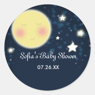 Celestial Mond Sterne Baby Shower Party Aufkleber