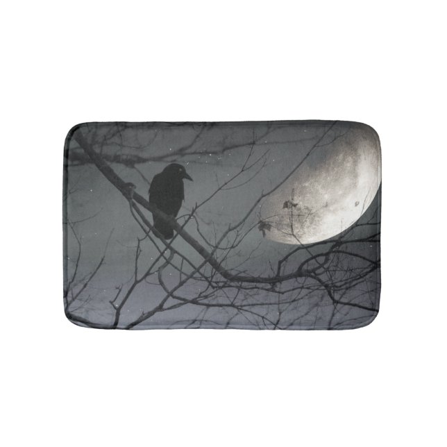 Celestial Moon and Crow Badematte (Vorderseite)