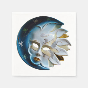 Celestial Moon and Mask Serviette