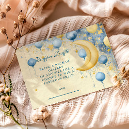 Celestial Moon and Stars Diapper Raffle Begleitkarte
