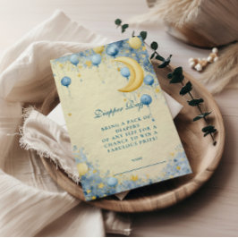 Celestial Moon and Stars Diapper Raffle Begleitkarte