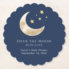 Celestial Moon and Stars Over the Moon Coaster Untersetzer