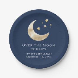 Celestial Moon and Stars Over the Moon Pappteller