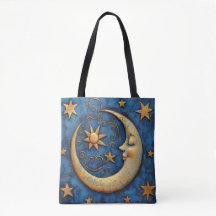 Celestial Moon and Stars