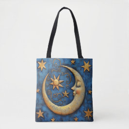 Celestial Moon and Stars Tasche