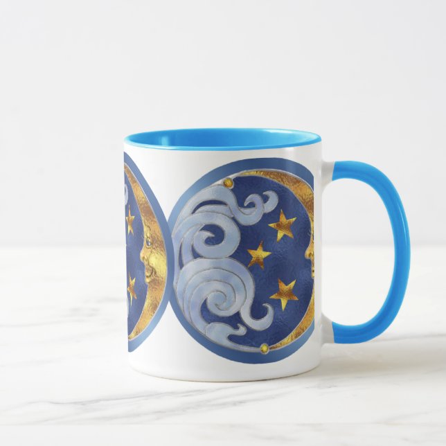 Celestial Moon and Stars Tasse (Rechts)